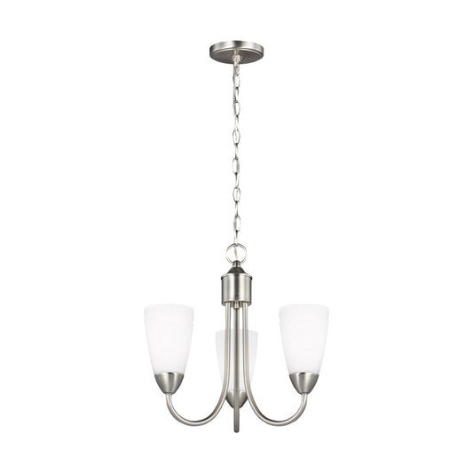 Sea Gull Lighting Seville ThreeLight Chandelier, Nickel/Etched - 3120203EN3-962