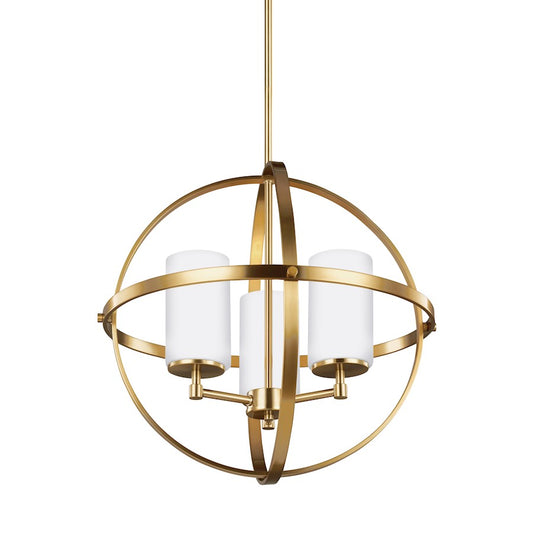 9 Light Chandelier, Brushed Nickel