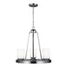Sea Gull Kemal 3 Light Chandelier, Brushed Nickel/Etched/White - 3130703-962