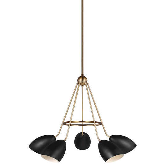 Sea Gull Lighting Summer 5-LT Chandelier, Bronze/Black/Black Steel - 3175905-112