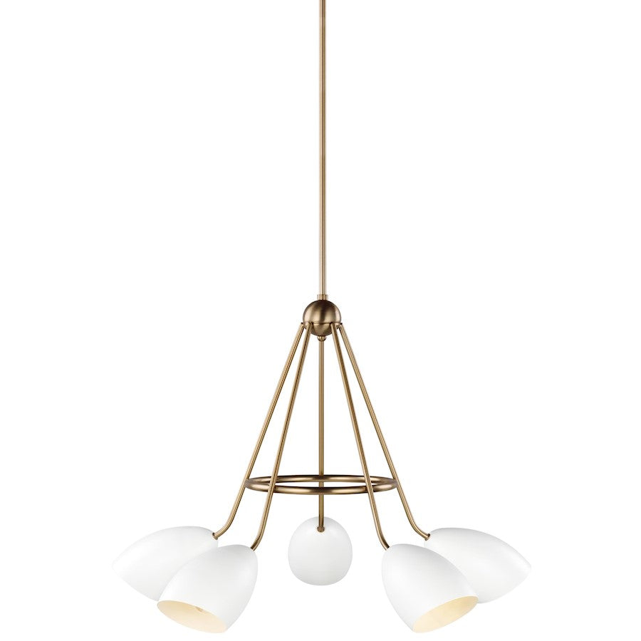 Sea Gull Lighting Summer 5-LT Chandelier, Bronze/Whitel - 3175905-115