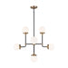 Sea Gull Lighting Cafe 8 LT Small Chandelier, Brass/Etched/White - 3187908-848
