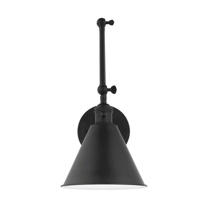 Sea Gull Lighting Salem 1 Light Arm Wall Sconce, Midnight Black - 4298101-112