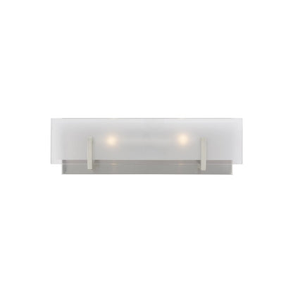 Sea Gull Syll 2 Light Wall/Bath, Nickel/Clear Satin - 4430802-962