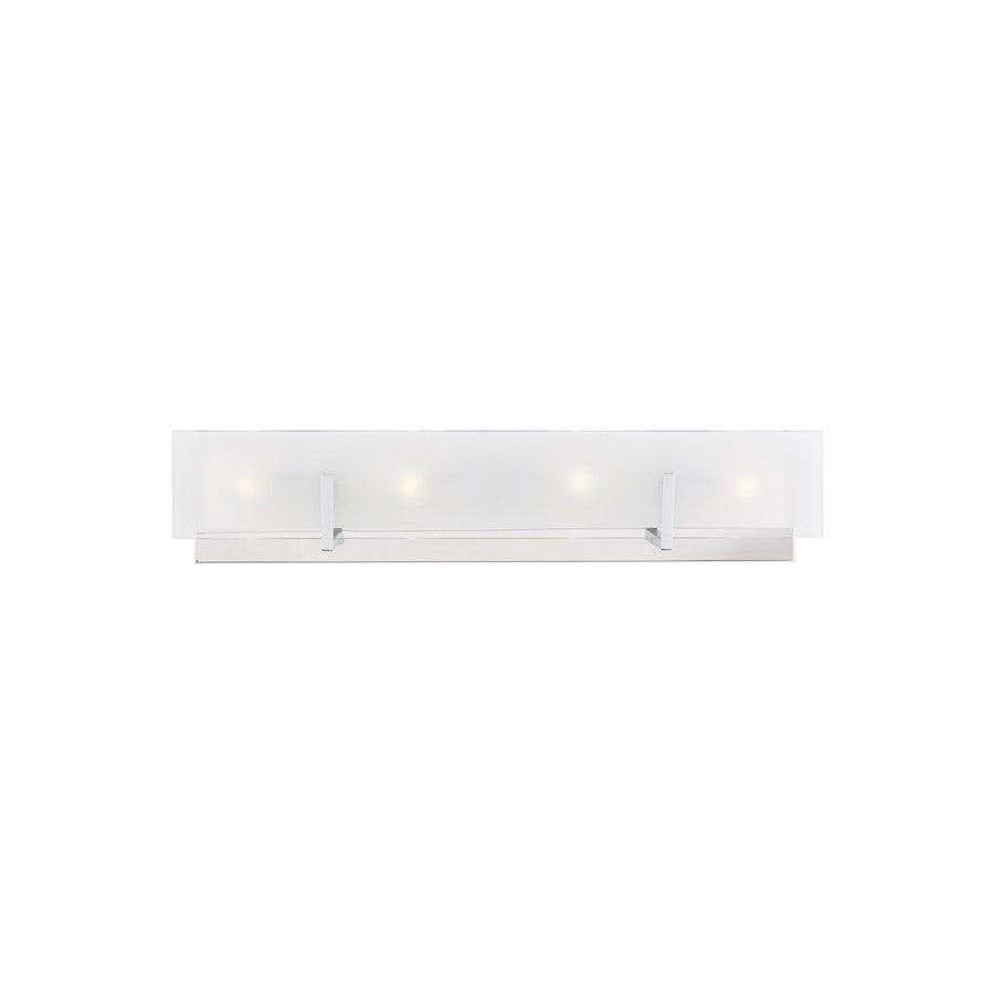 Sea Gull Syll 4 Light Wall/Bath, Chrome/Clear Satin - 4430804-05