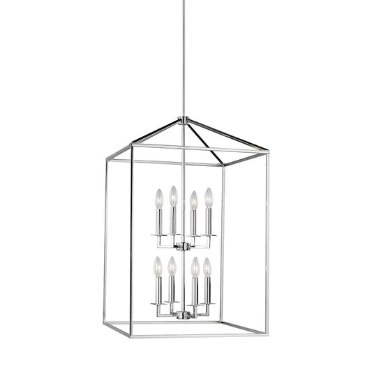 Sea Gull Lighting Perryton Large 8 Light Hall/Foyer, Chrome - 5115008-05