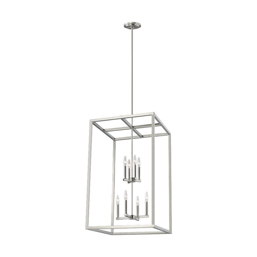 Sea Gull Lighting Moffet Street Large 8 Light Hall/Foyer, Nickel - 5134508-962