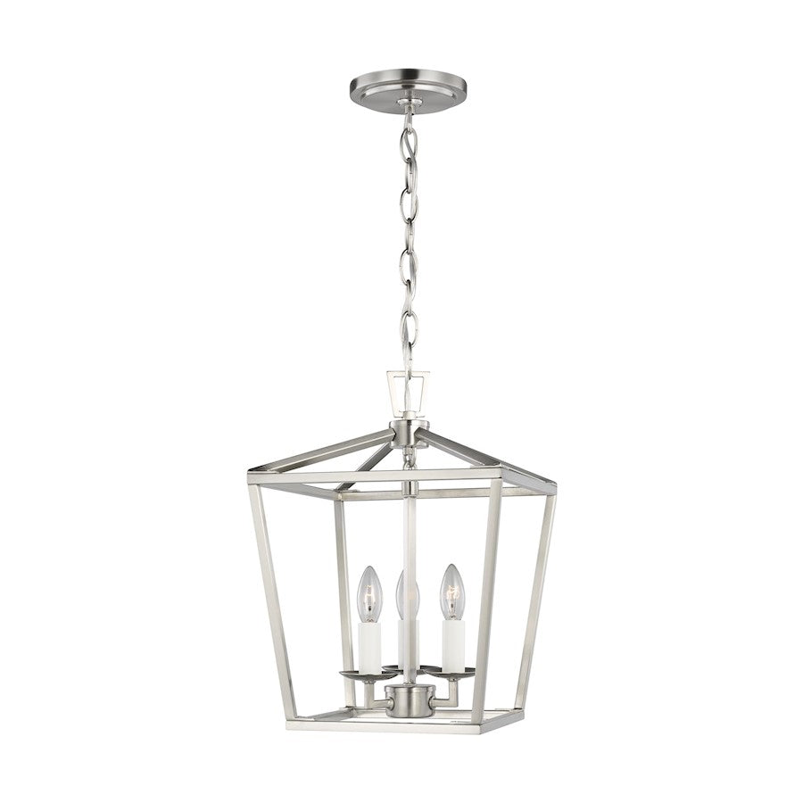 Sea Gull Lighting Dianna 3 LT Mini Lantern, Brushed Nickel - 5192603-962