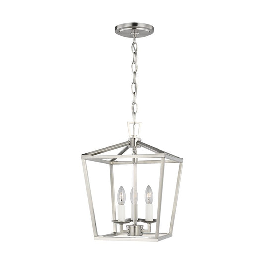 Sea Gull Lighting Dianna 3 LT Mini Lantern, Brushed Nickel - 5192603-962