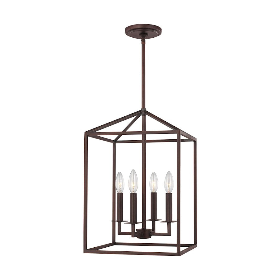 Sea Gull Lighting Perryton 4 Light 12" Pendant, Bronze - 5215004-710