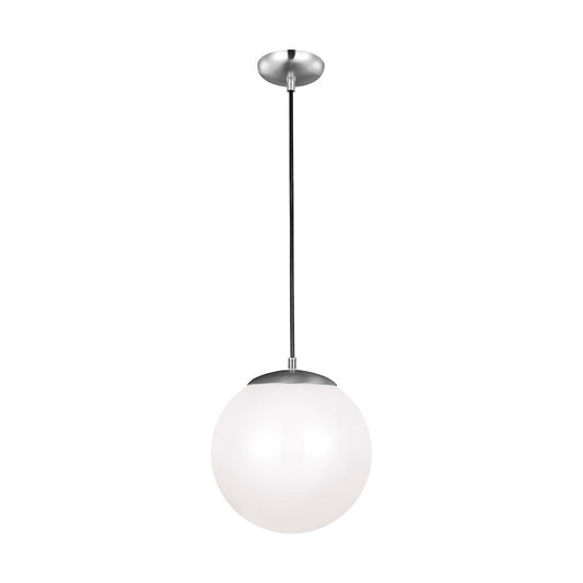 Sea Gull Lighting Leo Globe Large LED Pendant, Aluminum/White - 602293S-04