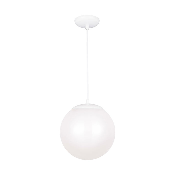 Sea Gull Lighting Leo Globe Large LED Pendant, White/White - 602293S-15