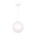 Sea Gull Lighting Leo Globe Large LED Pendant, White/White - 602293S-15