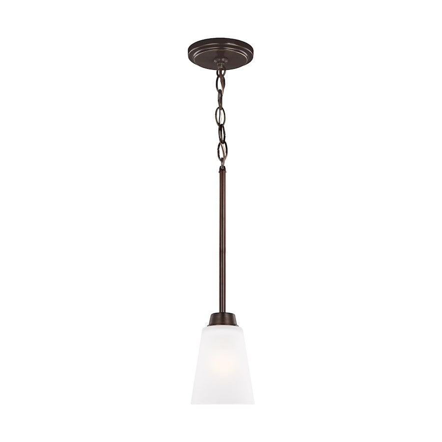 Sea Gull Lighting Kerrville 1 Light Mini Pendant, Bronze/Satin - 6115201-710