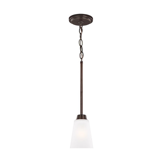 Sea Gull Lighting Kerrville 1 Light Mini Pendant, Bronze/Satin - 6115201-710