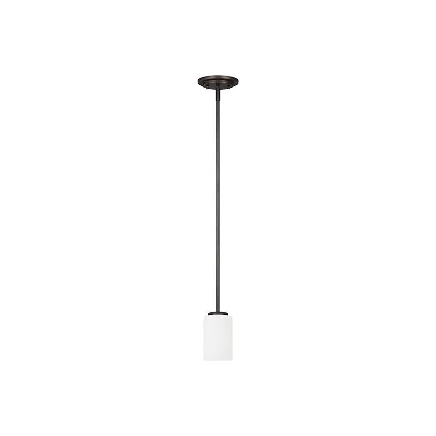 Sea Gull Lighting Oslo 1 Light Mini-Pendant, Burnt Sienna/Cased - 61160-710