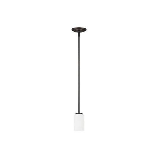 Sea Gull Lighting Oslo 1 Light Mini-Pendant, Burnt Sienna/Cased - 61160-710