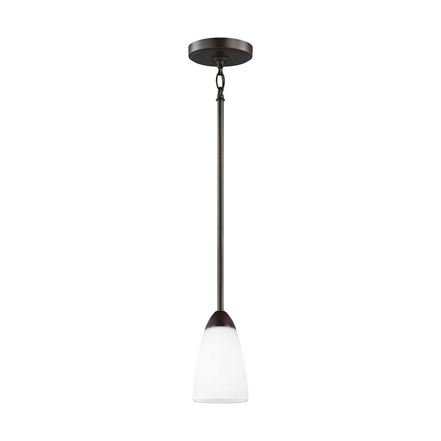 Sea Gull Lighting Seville 1 Light Mini-Pendant, Sienna/Etched - 6120201-710