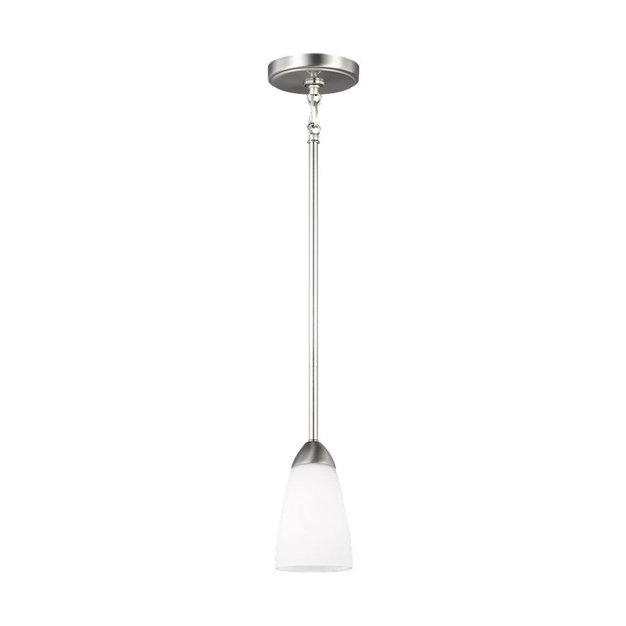 Sea Gull Lighting Seville 1 Light Mini-Pendant LED, Nickel/Etch - 6120201EN3-962