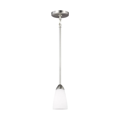 Sea Gull Lighting Seville 1 Light Mini-Pendant LED, Nickel/Etch - 6120201EN3-962