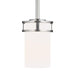 Sea Gull Robie 1 Light Mini-Pendant, Brushed Nickel/Etched/White - 6121601-962