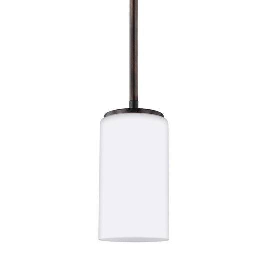 1 Light Mini Pendant, Satin Bronze