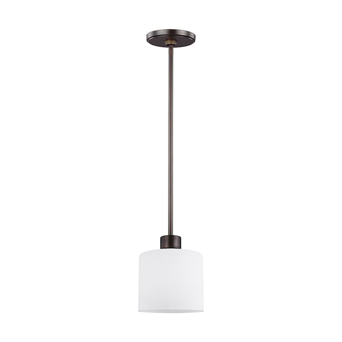 Sea Gull Lighting Canfield 1 Light Mini-Pendant, Sienna/Etched - 6128801-710