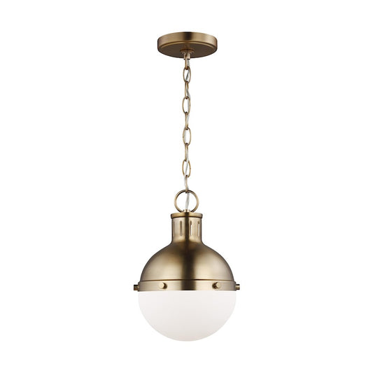 Sea Gull Lighting Hanks 1 Light Mini Pendant, 75W, Bronze/White - 6177101-848