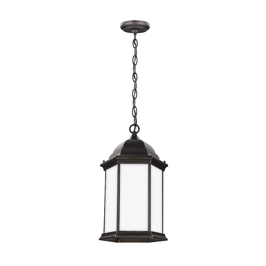 Sea Gull Lighting Sevier 1 Light Outdoor Pendant, Bronze/Satin - 6238751-71