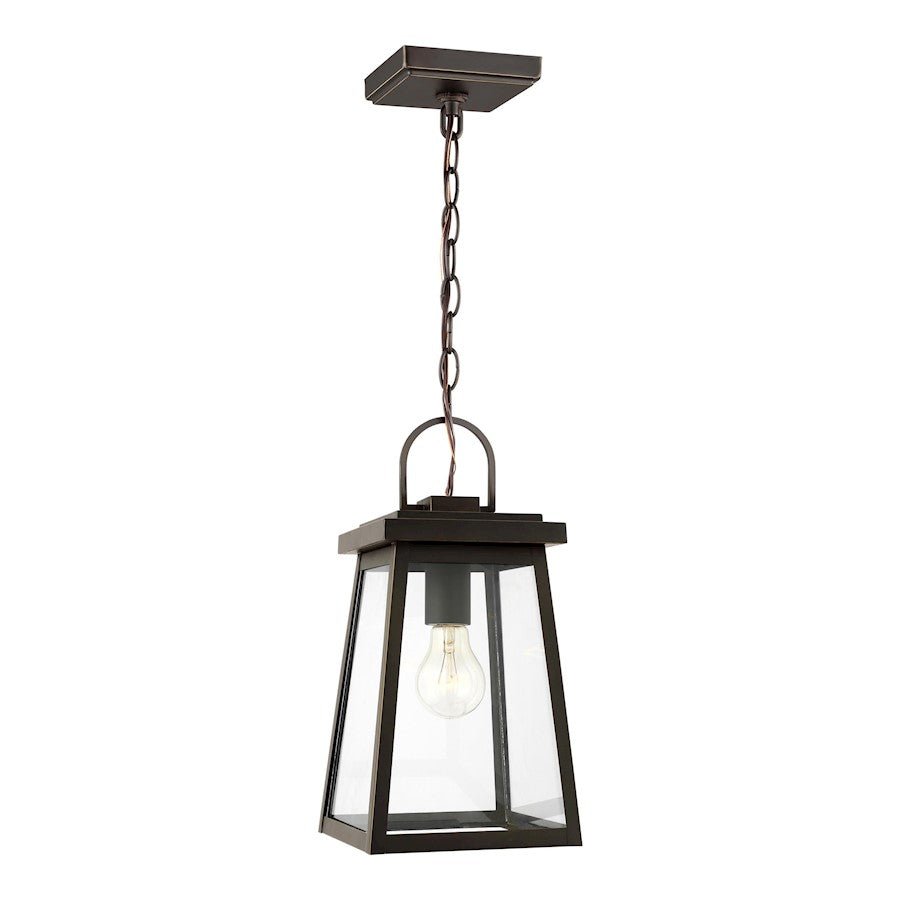 Sea Gull Founders 1 Light LED Outdoor Pendant, Bronze/Clear - 6248401EN3-71