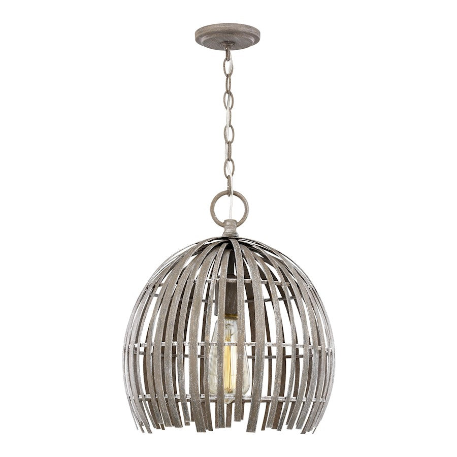 Sea Gull Lighting Hanalei 1 Light 13" Pendant, Washed Pine - 6522701-872