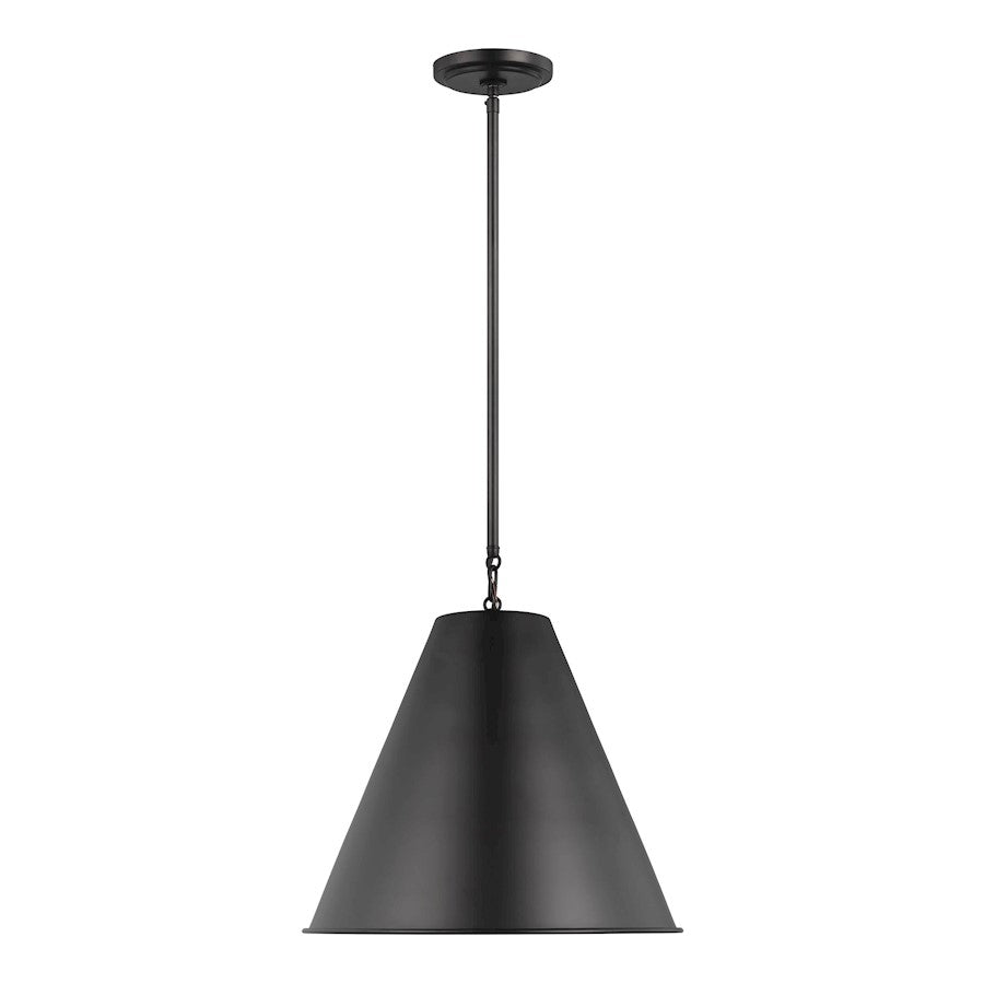 Sea Gull Lighting Gordon 1 LT Small Pendant, Black/Black - 6585101-112