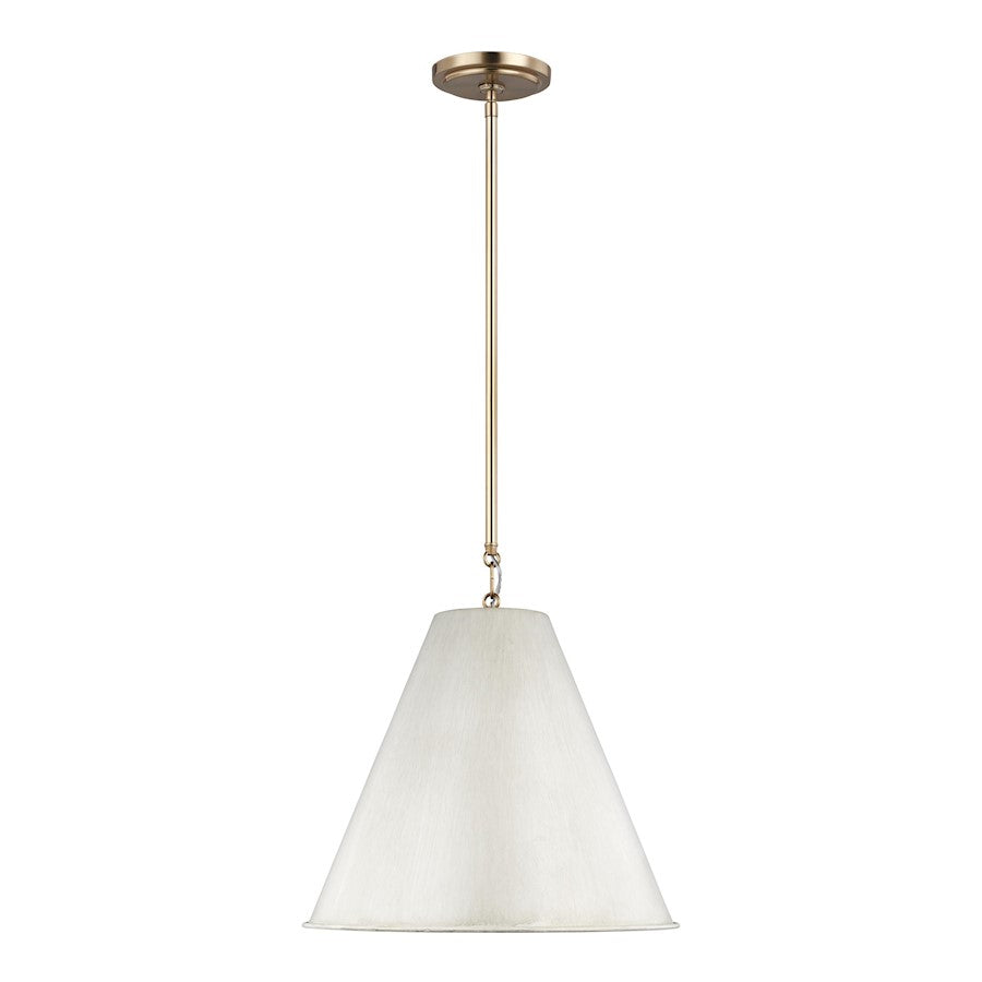 Sea Gull Lighting Gordon 1 LT Small Pendant, White/White - 6585101-817