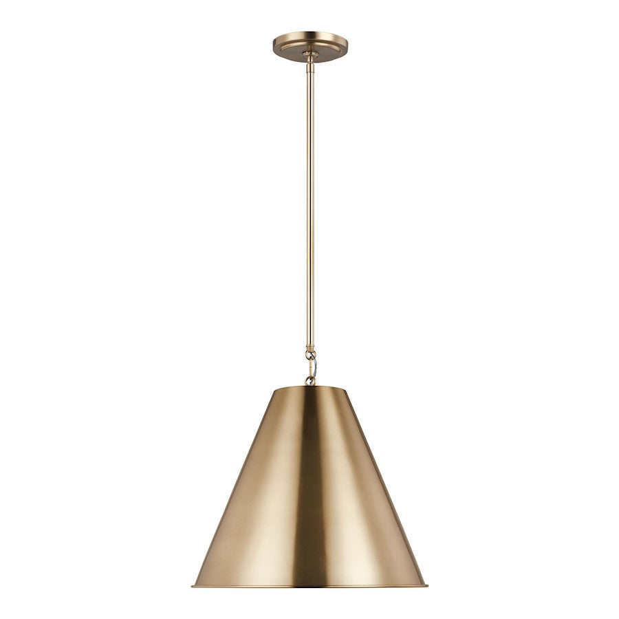 Sea Gull Lighting Gordon 1 LT Small Pendant, Brass/Brass - 6585101-848