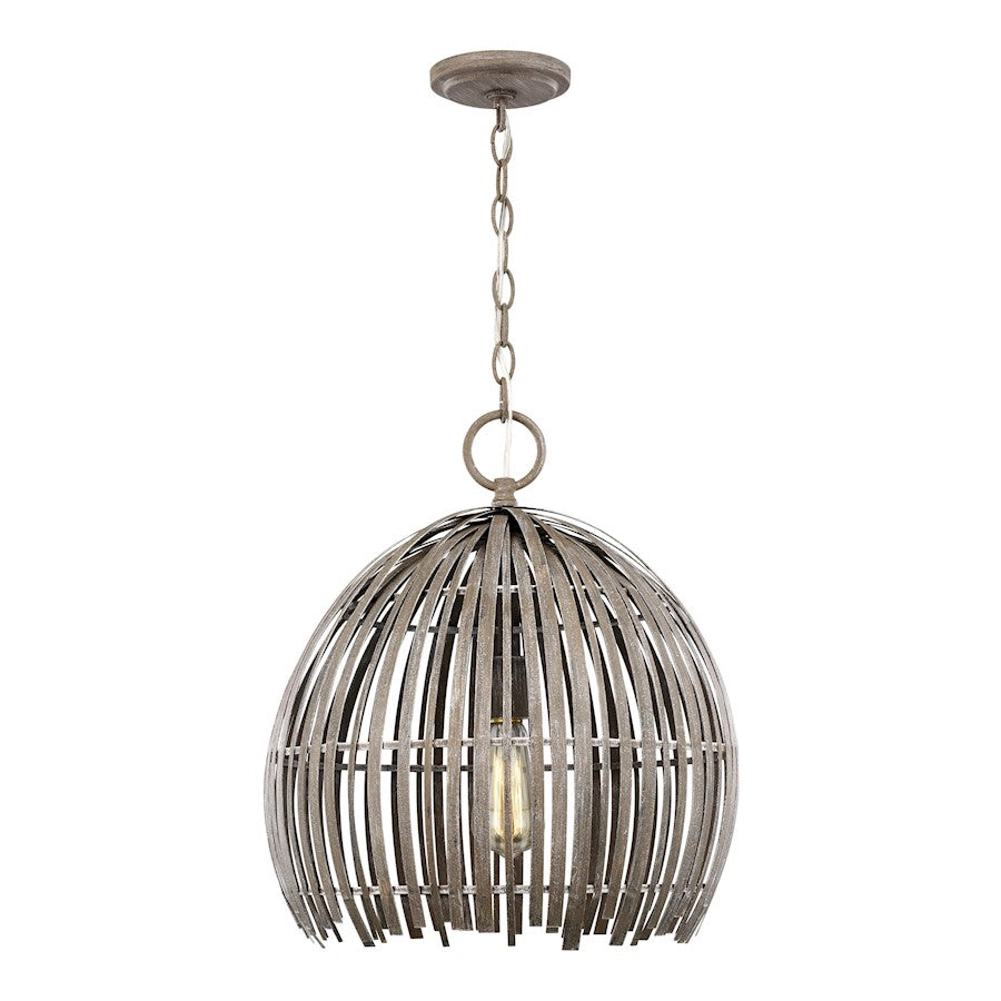 Sea Gull Lighting Hanalei 1 Light 18" Pendant, Washed Pine - 6622701-872