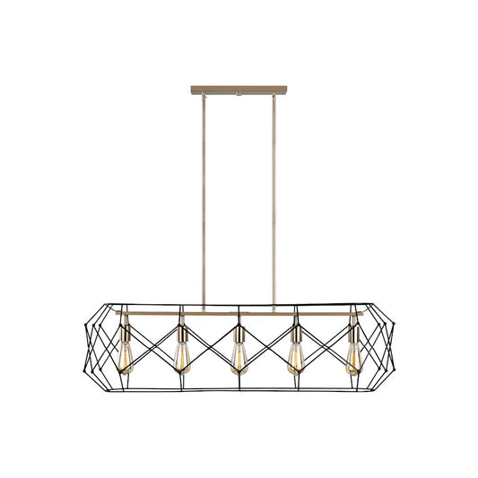 Sea Gull Lighting Zarra 5 Light Linear, Satin Brass - 6634105-848