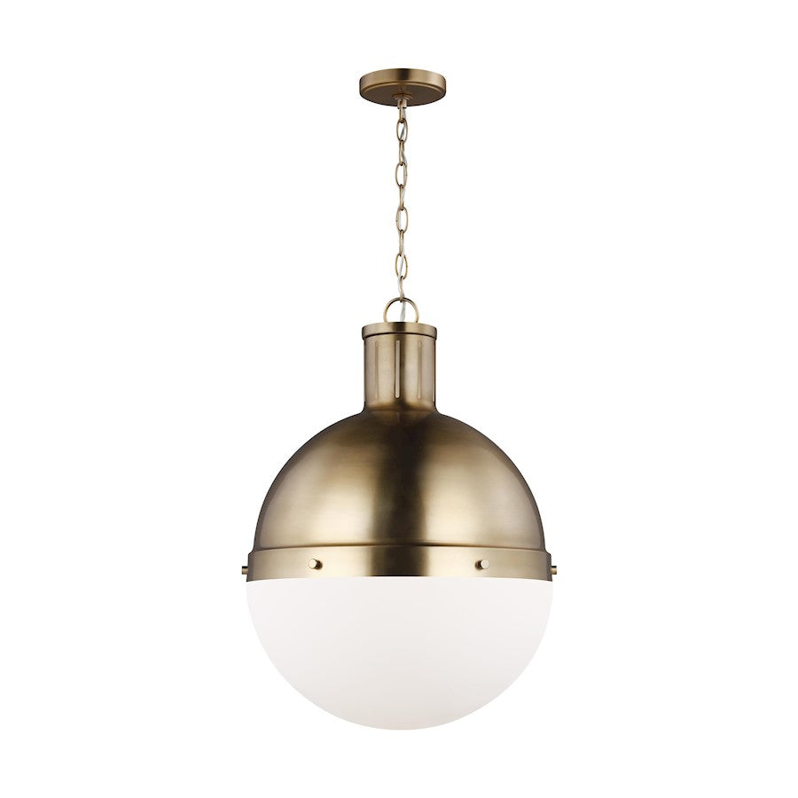 Sea Gull Lighting Hanks 1 Light Large Pendant, 75W, Bronze/White - 6677101-848