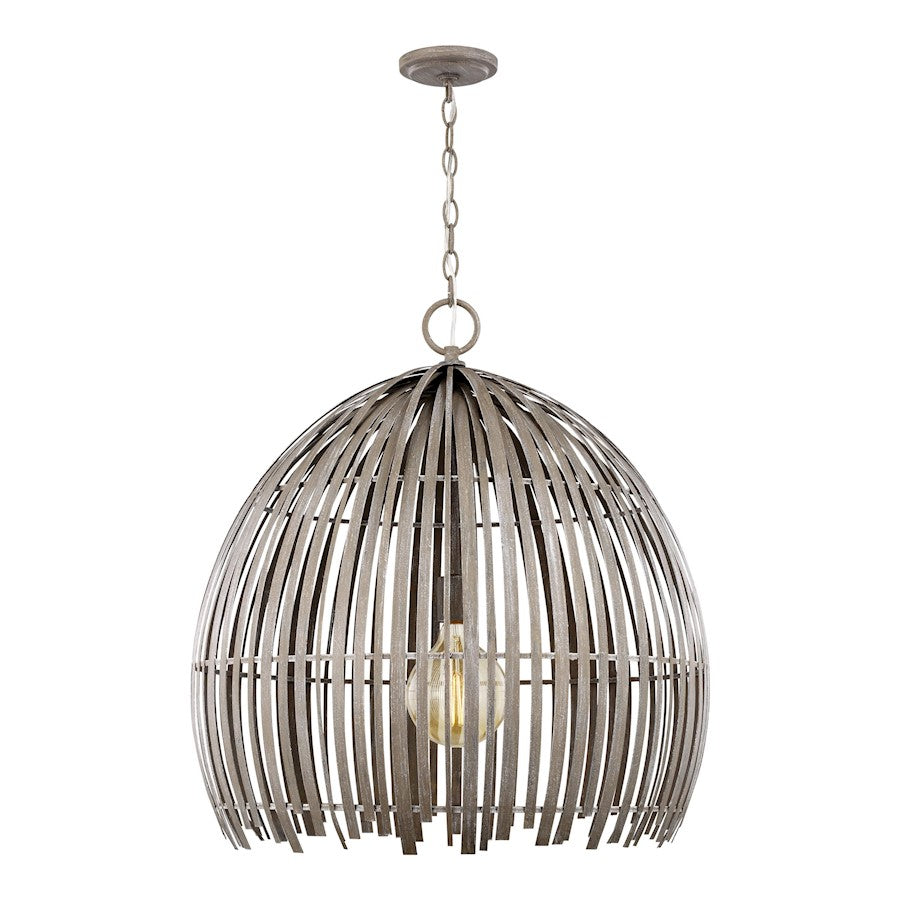 Sea Gull Lighting Hanalei 1 Light 25" Pendant, Washed Pine - 6722701-872