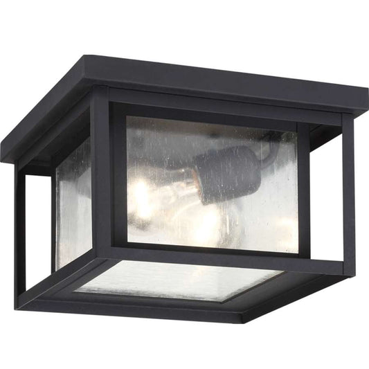 Generation Lighting Hunnington Outdoor Flush Mount, Weathered Pewter