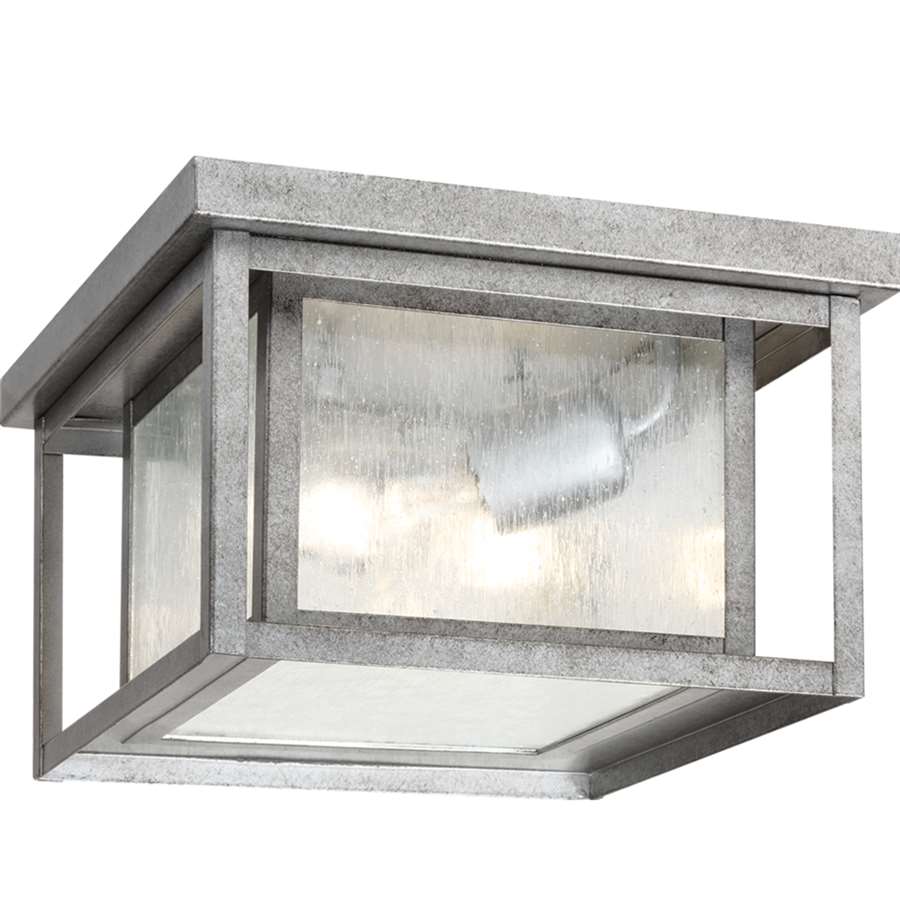 Generation Lighting Hunnington Outdoor Flush Mount, Weathered Pewter