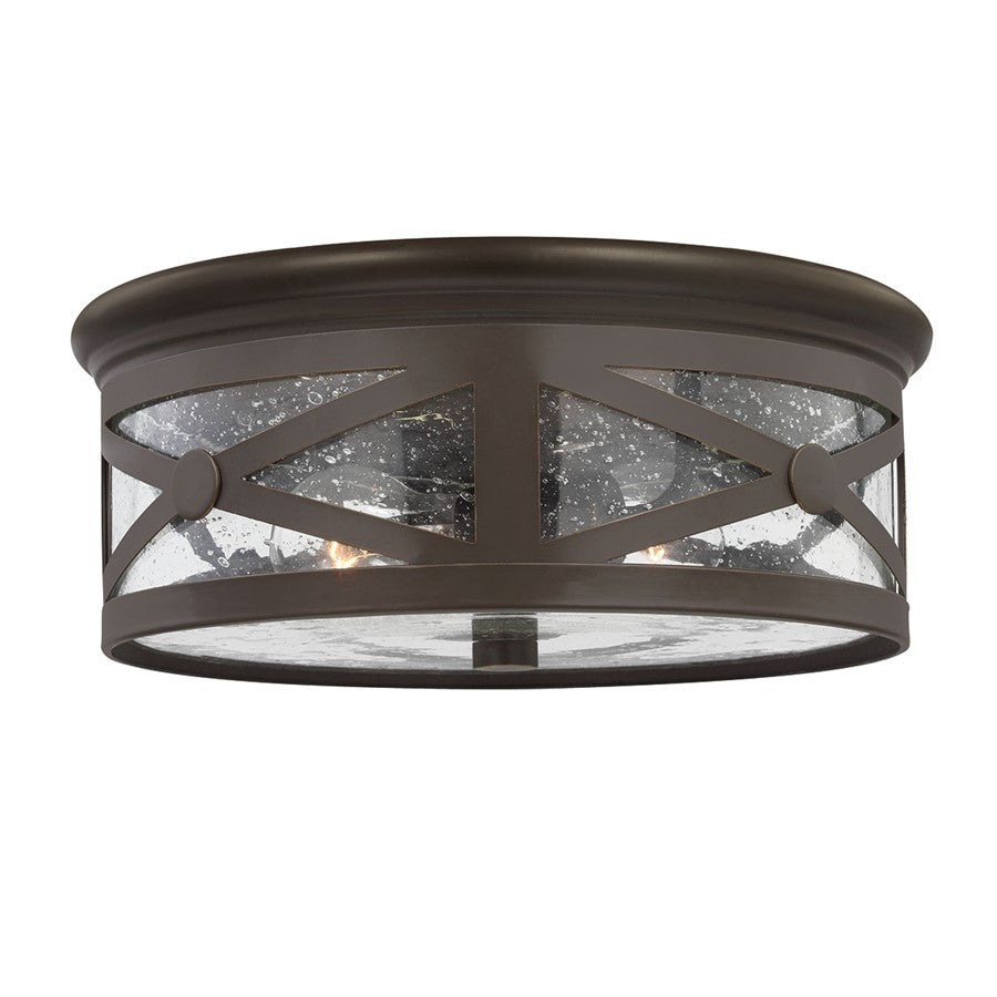 Generation Lighting Lakeview 2-Lt Outdoor Ceiling Flush, ABZ/Seed