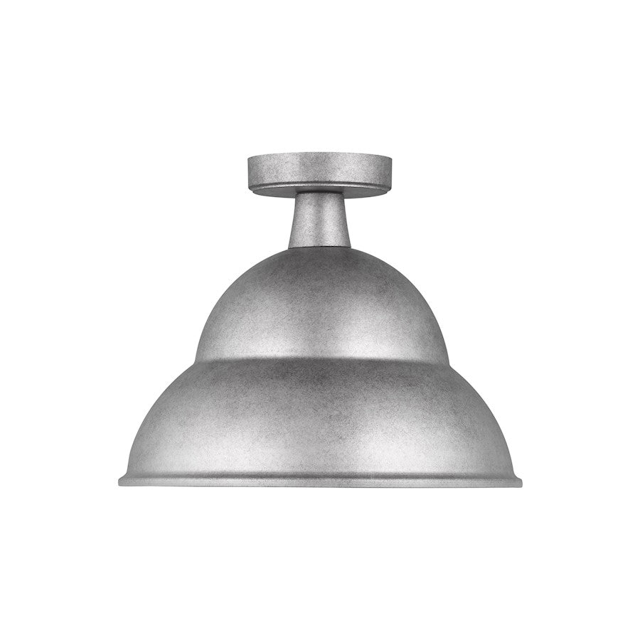 Sea Gull Barn Light 1 Light 11" Outdoor Flush Mount, Pewter - 7836701-57