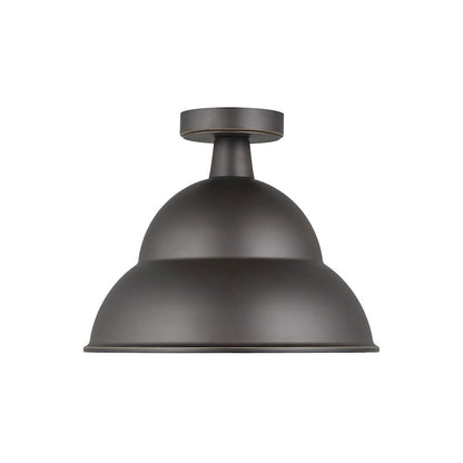 Sea Gull Barn Light 1 Light Outdoor Flush Mount, Antique Bronze - 7836701-71