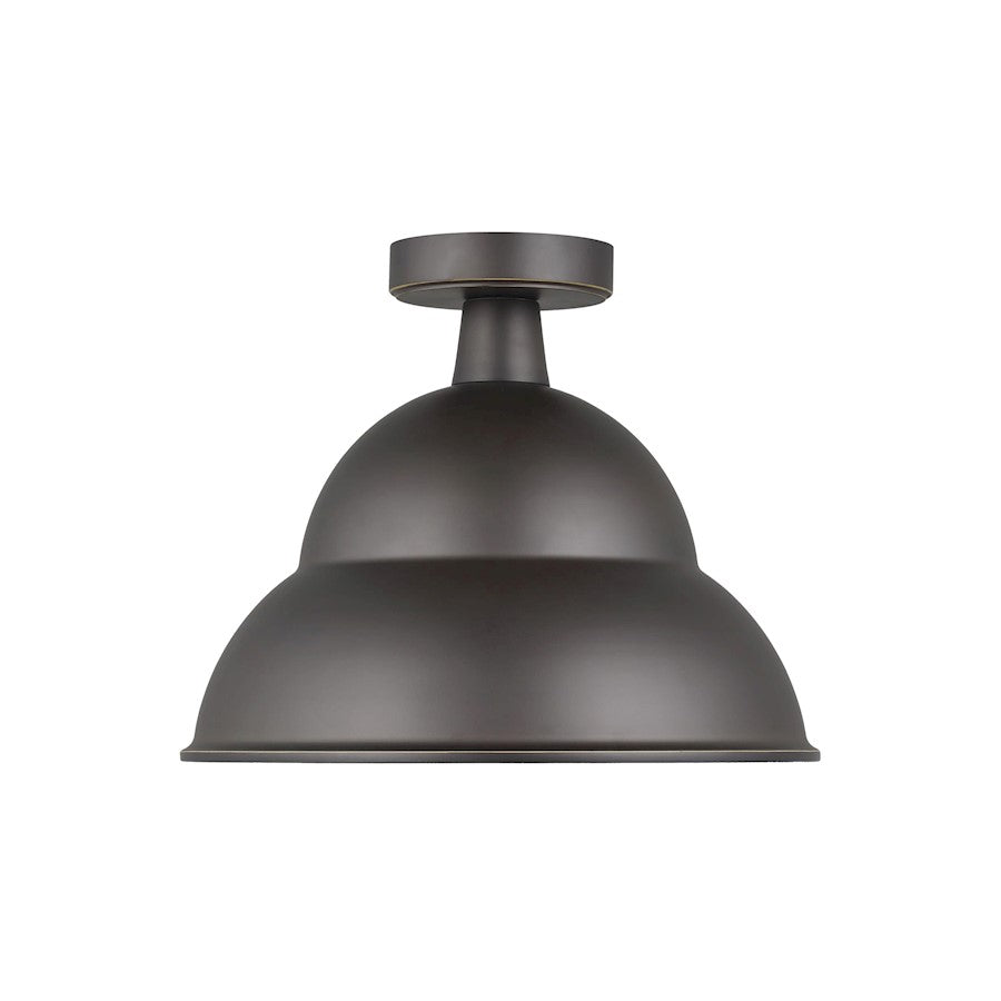 Sea Gull Barn Light 1 Light 11" Outdoor LED Flush Mount, Bronze - 7836701EN3-71