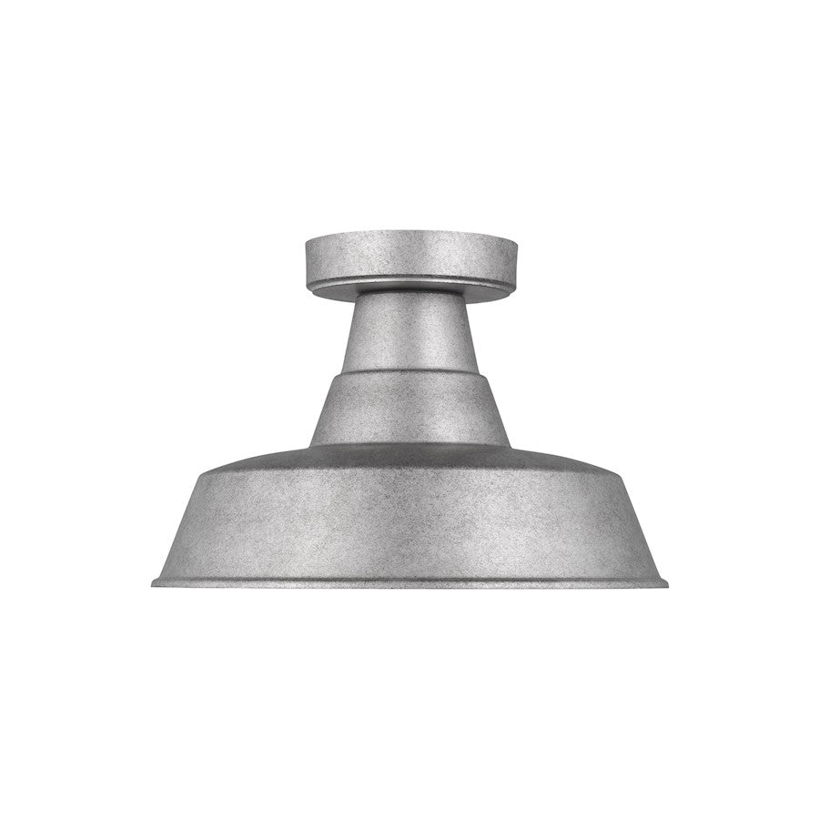 Sea Gull Barn Light 1 Light Outdoor Flush Mount, Weathered Pewter - 7837401-57