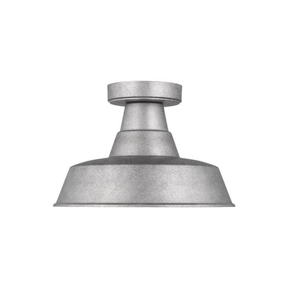 Sea Gull Barn Light 1 Light 7" Outdoor LED Flush Mount, Pewter - 7837401EN3-57