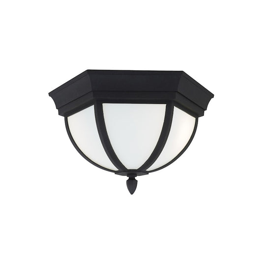 Generation Lighting Wynfield 2 Light Outdoor Ceiling Flush, BK