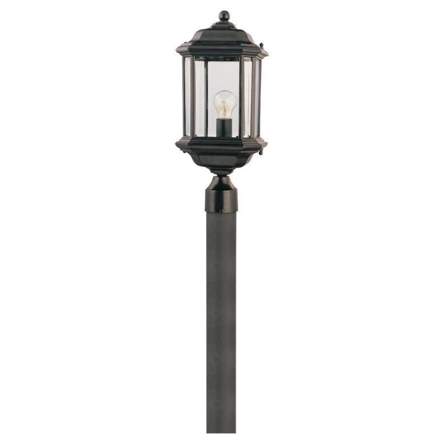 Generation Lighting Single-Light Kent Outdoor Post Lantern, Black