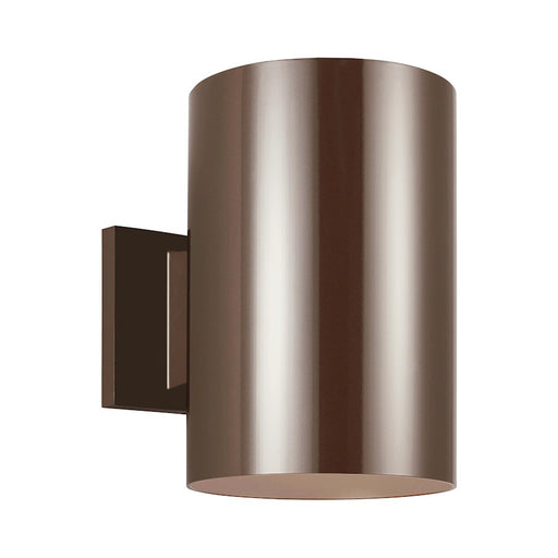 Sea Gull Lighting Cylinders Large 1 Light Outdoor Wall, Bronze - 8313901-10