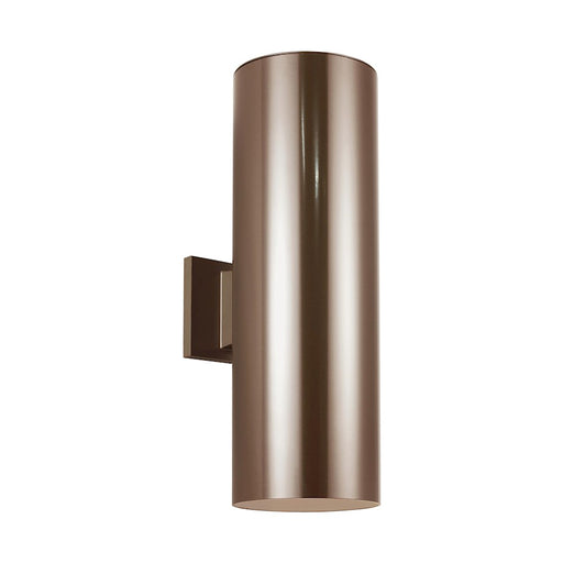 Sea Gull Lighting Cylinders LG 2-LT Outdoor Wall, Bronze/Tempered - 8313902-10